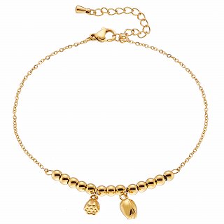 Oxzen αλυσίδα ποδιου ατσάλινη