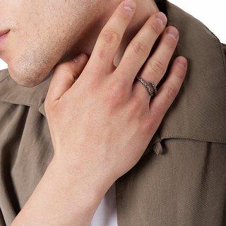Oxzen ατσάλινο ανδρικό δαχτυλίδι