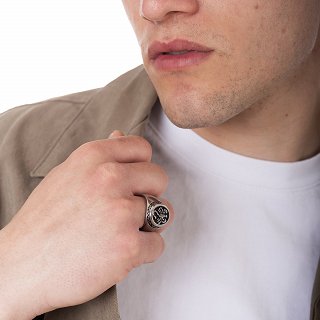 Oxzen ατσάλινο ανδρικό δαχτυλίδι με σκορπιό