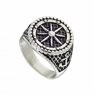 Oxzen ανδρικό δαχτυλίδι από ανοξείδωτο ατσάλι τιμόνι πλοίου