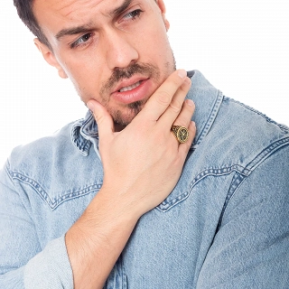 Oxzen ανδρικό δαχτυλίδι από ανοξείδωτο ατσάλι τιμόνι πλοίου