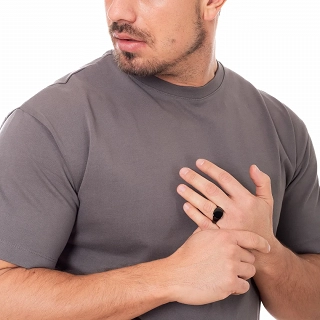 Oxzen ανδρικό δαχτυλίδι από ανοξείδωτο ατσάλι τετράγωνο