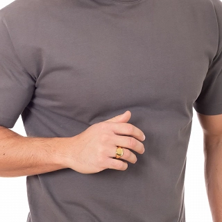 Oxzen ανδρικό δαχτυλίδι από ανοξείδωτο ατσάλι τετράγωνο