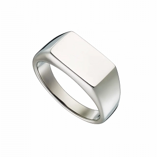 Oxzen ανδρικό δαχτυλίδι από ανοξείδωτο ατσάλι ορθογώνιο