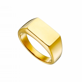 Oxzen ανδρικό δαχτυλίδι από ανοξείδωτο ατσάλι ορθογώνιο