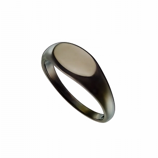 Oxzen ανδρικό δαχτυλίδι από ανοξείδωτο ατσάλι οβάλ