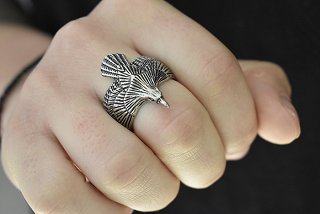 Δαχτυλίδι ατσάλι ανδρικό αετός