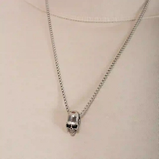 Κολιέ Unisex από ανοξείδωτο ατσάλι νεκροκεφαλή