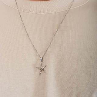 Κολιέ Unisex από ανοξείδωτο ατσάλι αστερίας
