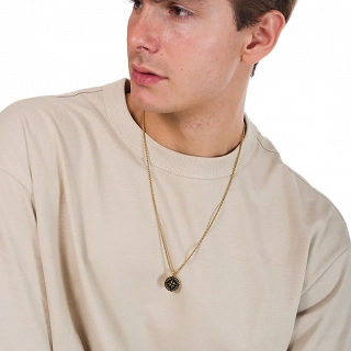 Κολιέ ανδρικό από ανοξείδωτο ατσάλι με πυξίδα