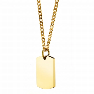 Oxzen κολιέ ανδρικό από ανοξείδωτο ατσάλι πλακέτα