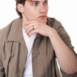 Oxzen ατσάλινη ανδρική βέρα με σχέδιο