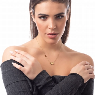 Κολιέ γυναικείο από ανοξείδωτο ατσάλι με καρδιά