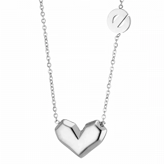 Κολιέ γυναικείο από ανοξείδωτο ατσάλι με καρδιά