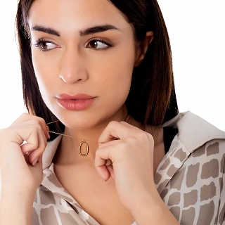 Κολιέ ατσάλινο οβάλ