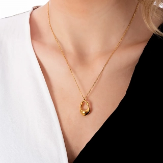 Κολιέ ατσάλινο οβάλ