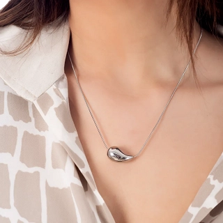 Κολιέ ατσάλινο Chunky drop