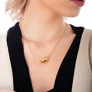 Κολιέ ατσάλινο Chunky drop