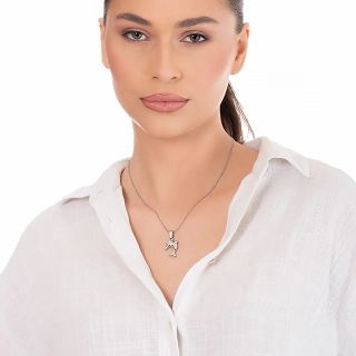 Κολιέ γυναικείο από ανοξείδωτο ατσάλι δελφινάκι