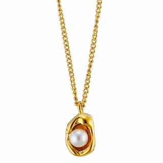 Κολιέ γυναικείο από ανοξείδωτο ατσάλι με πέρλα