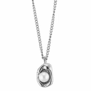 Κολιέ γυναικείο από ανοξείδωτο ατσάλι με πέρλα