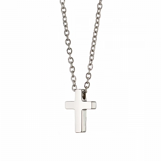 Κολιέ σταυρός με αλυσίδα μικρός Unisex από ανοξείδωτο ατσάλι
