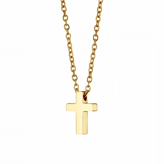 Κολιέ σταυρός με αλυσίδα μικρός Unisex από ανοξείδωτο ατσάλι