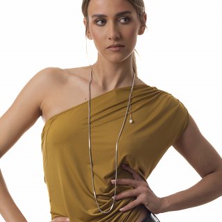 Γυναικείο κολιέ από ανοξείδωτο ατσάλι διπλό μακρύ