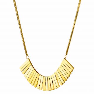 Γυναικείο κολιέ από ανοξείδωτο ατσάλι μακρύ με ιδιαίτερο σχήμα