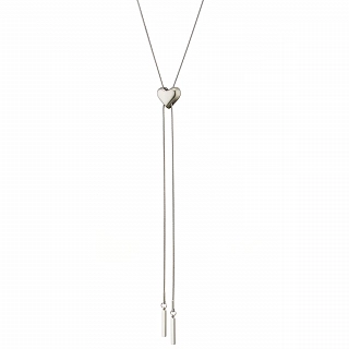 Γυναικείο κολιέ από ανοξείδωτο ατσάλι μακρύ με καρδιά