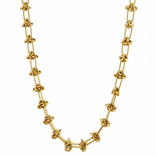 Αλυσίδα λαιμού από ανοξείδωτο ατσάλι μακριά με κόμπους