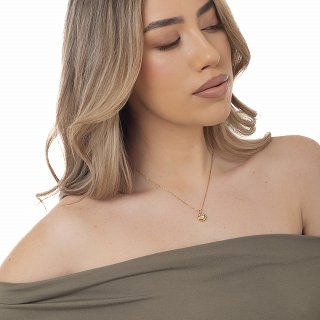 Oxzen γυναικείο κολιέ από ανοξείδωτο ατσάλι με λευκό ζιργκόν