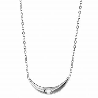 Oxzen γυναικείο κολιέ από ανοξείδωτο ατσάλι με λευκό οπάλιο