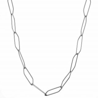 Oxzen γυναικείο ατσάλινο κολιέ με παραλληλόγραμμα