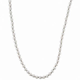 Oxzen γυναικείο ατσάλινο κολιέ με πέρλες 4mm