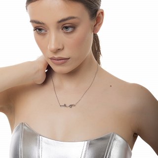 Oxzen ατσάλινο γυναικείο κολιέ