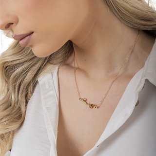 Oxzen ατσάλινο γυναικείο κολιέ