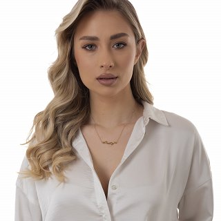 Oxzen ατσάλινο γυναικείο κολιέ