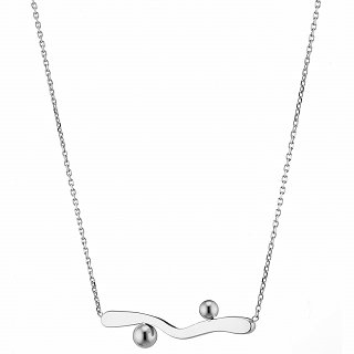 Oxzen ατσάλινο γυναικείο κολιέ