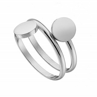 Δαχτυλίδι από ανοξείδωτο ατσάλι, λουστρέ με ιδιαίτερο σχήμα