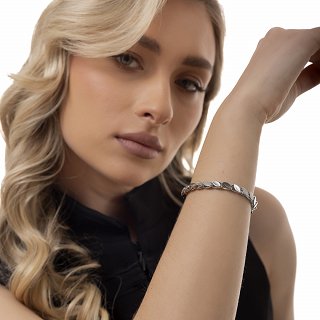 Oxzen ατσάλινο βραχιόλι γυναικείο