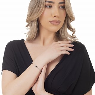 Oxzen ατσάλινο βραχιόλι με ζιργκόν