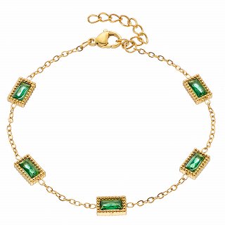 Oxzen ατσάλινο βραχιόλι με ζιργκόν