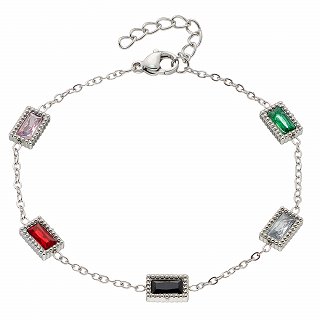 Oxzen ατσάλινο βραχιόλι με ζιργκόν