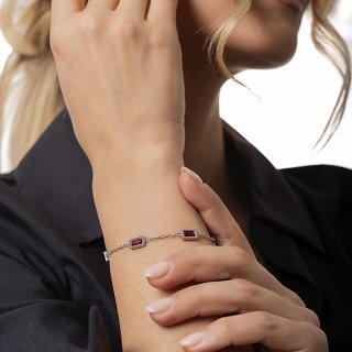 Oxzen ατσάλινο βραχιόλι με ζιργκόν