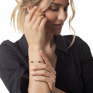 Oxzen ατσάλινο βραχιόλι με ζιργκόν