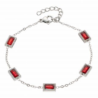 Oxzen ατσάλινο βραχιόλι με ζιργκόν