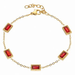 Oxzen ατσάλινο βραχιόλι με ζιργκόν