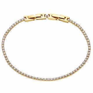 Oxzen βραχιόλι ατσάλινο Unisex ριβιέρα Tennis Iced Out με ζιργκόν 2mm