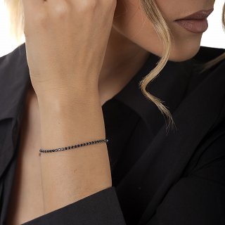 Oxzen βραχιόλι ατσάλινο Unisex ριβιέρα Tennis Iced Out με ζιργκόν 2mm